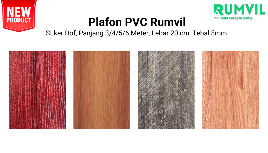Plafon PVC Glossy Lebar 20 cm